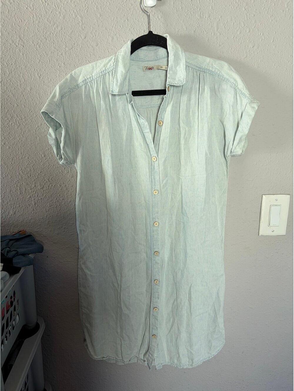 Faherty Tencell/Linen Blend Button Dress size XS